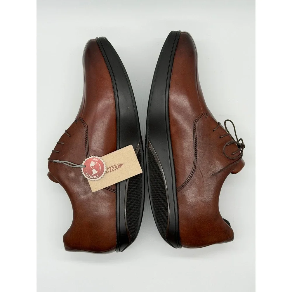 MBT Kabisa Shoes Mens 11-11.5 Brown Leather Rocker Sole